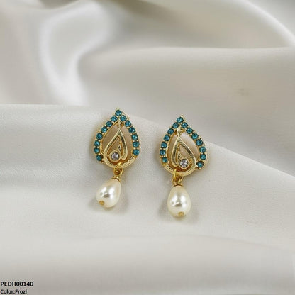 PEDH00140 SDQ Tear Pearl Drop Earrings - PEDH