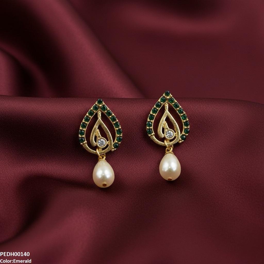 PEDH00140 SDQ Tear Pearl Drop Earrings - PEDH