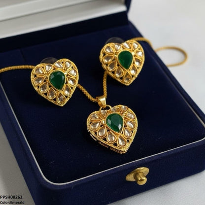 PPSH00262 FRN Heart Drop Pedant Set - PPSH