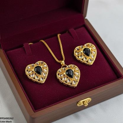 PPSH00262 FRN Heart Drop Pedant Set - PPSH
