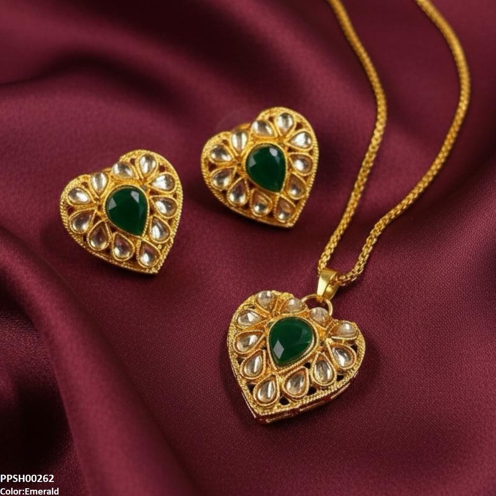 PPSH00262 FRN Heart Drop Pedant Set - PPSH