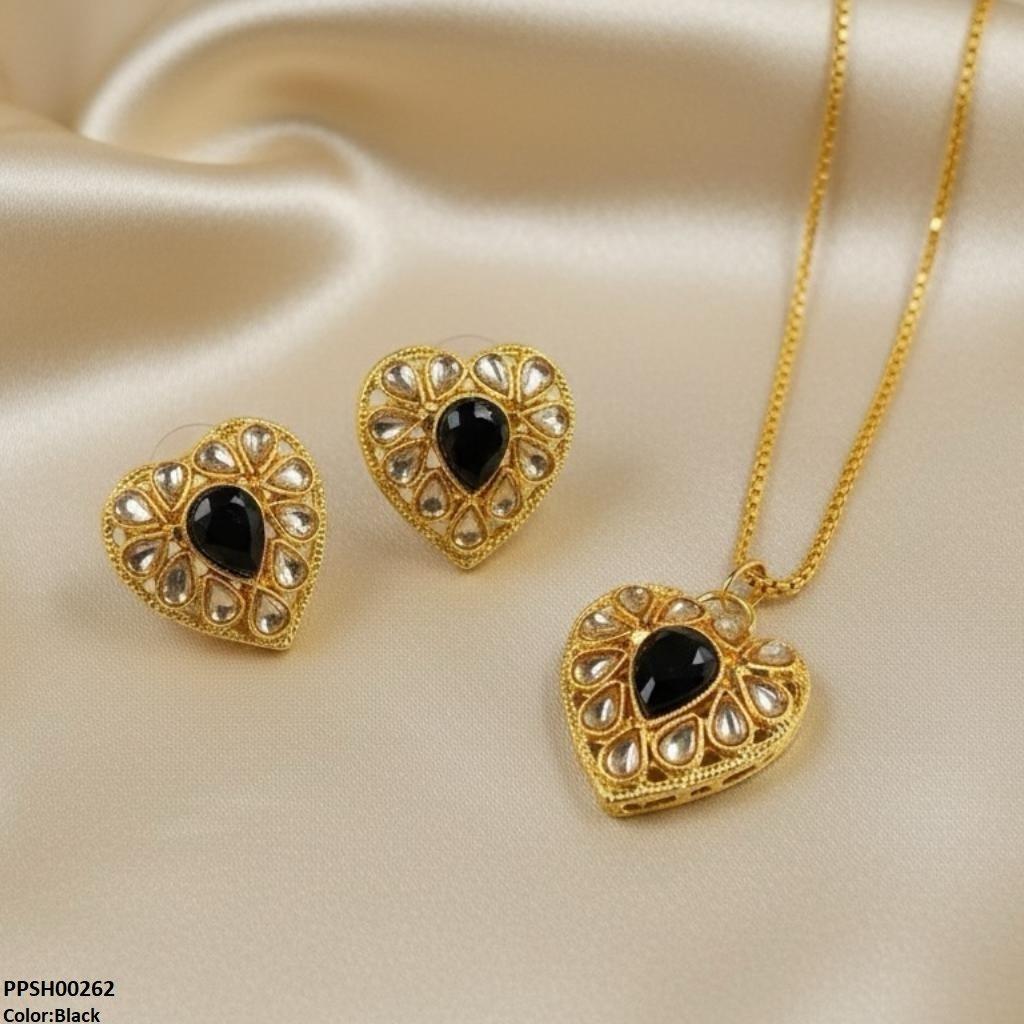 PPSH00262 FRN Heart Drop Pedant Set - PPSH