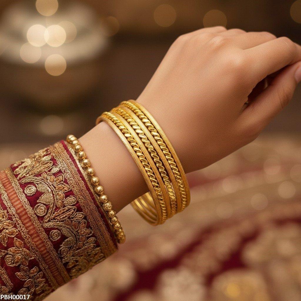 PBH00017 FRN Twisted/Rope 7 Pcs Of Bangles Set - PBH