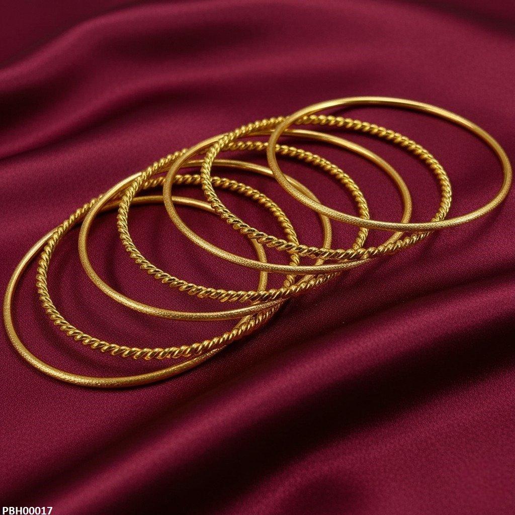 PBH00017 FRN Twisted/Rope 7 Pcs Of Bangles Set - PBH