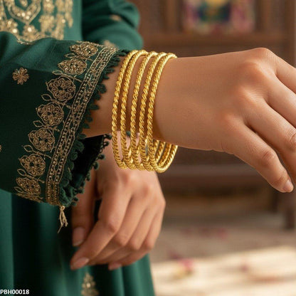 PBH00018 FRN Rope 6 Pcs Of Bangles Set - PBH