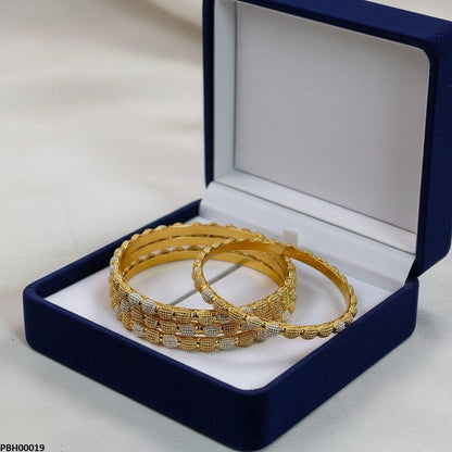 PBH00019 MZM Dotted/Cluster Ball 4 Pcs Of Bangles Set - PBH