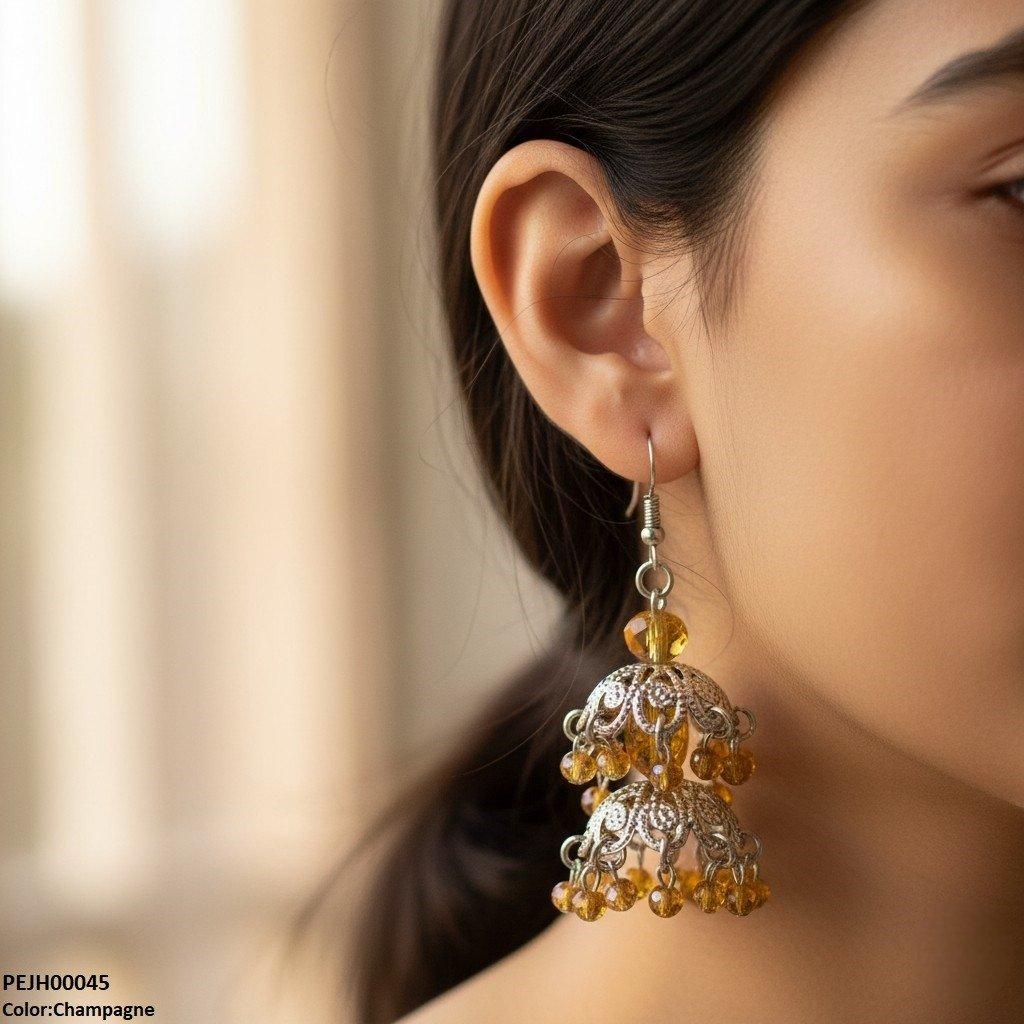 PEJH00045 SDQ Double Jhumki Drop - PEJH