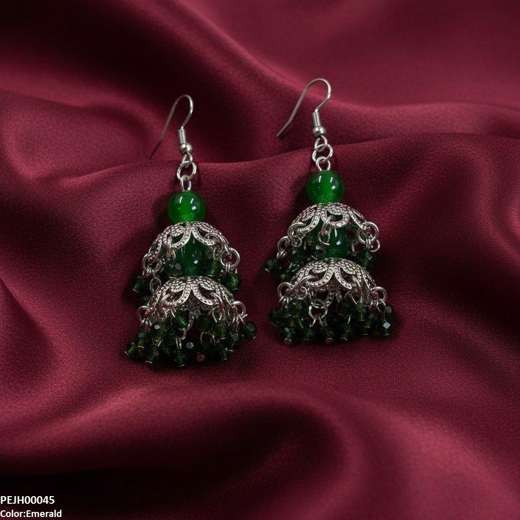 PEJH00045 SDQ Double Jhumki Drop - PEJH