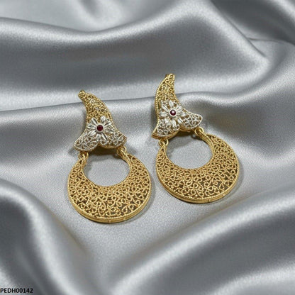 PEDH00142 MZM Moon Drop  Earrings - PEDH