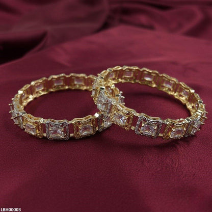 LBH00003 ANI Rectangle Stone Bangle Set - LBH