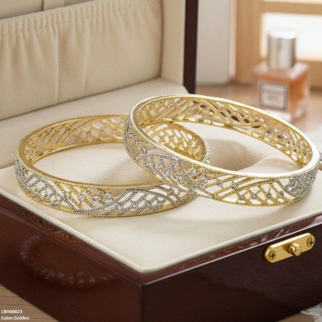 LBH00023 ANI Round Stone Bangle Set - LBH