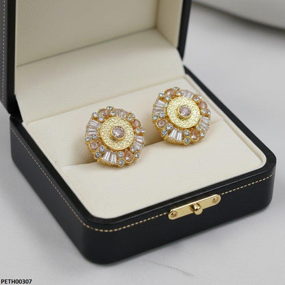 PETH00307 MZM Round Tear Stone Tops Pair - PETH