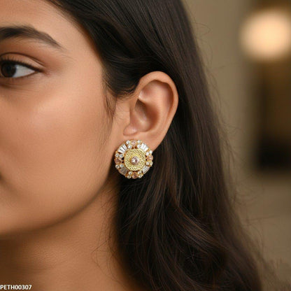 PETH00307 MZM Round Tear Stone Tops Pair - PETH