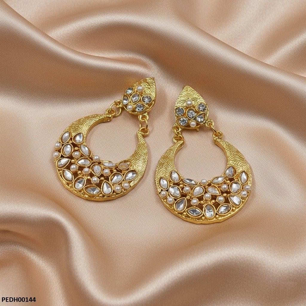 PEDH00144 MZM Moon Drop Earrings - PEDH