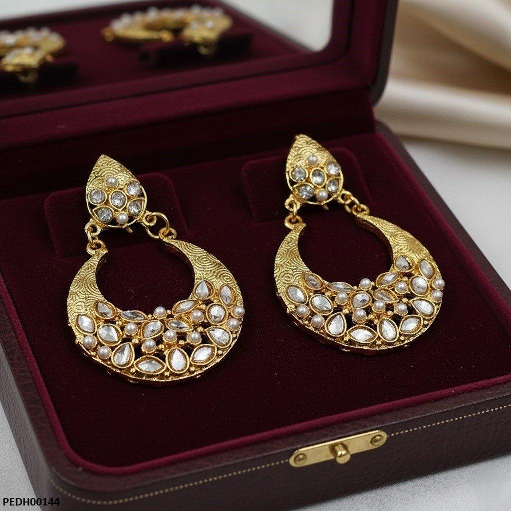 PEDH00144 MZM Moon Drop Earrings - PEDH