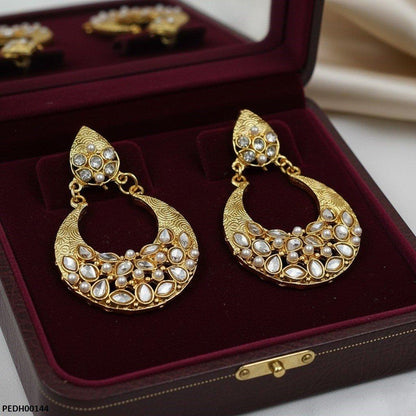 PEDH00144 MZM Moon Drop Earrings - PEDH