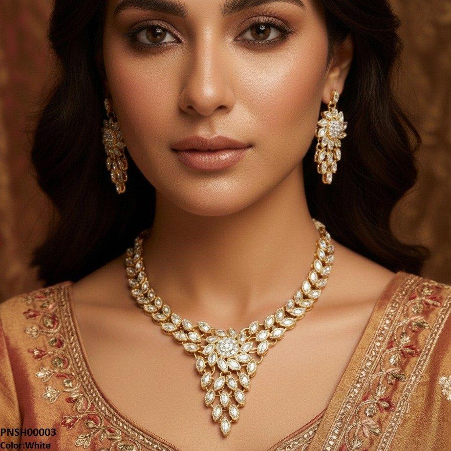 PNSH00003 FRN Marquise Necklace Set - PNSH