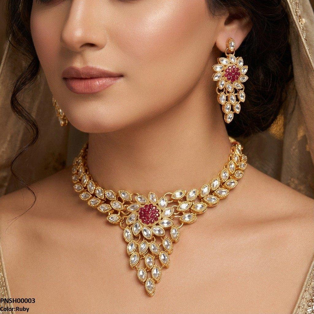 PNSH00003 FRN Marquise Necklace Set - PNSH