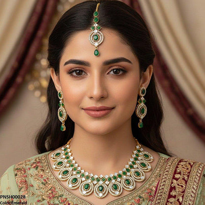 PNSH00028 FRN Oval/Square Necklace Set - PNSH