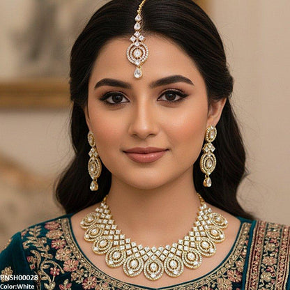 PNSH00028 FRN Oval/Square Necklace Set - PNSH