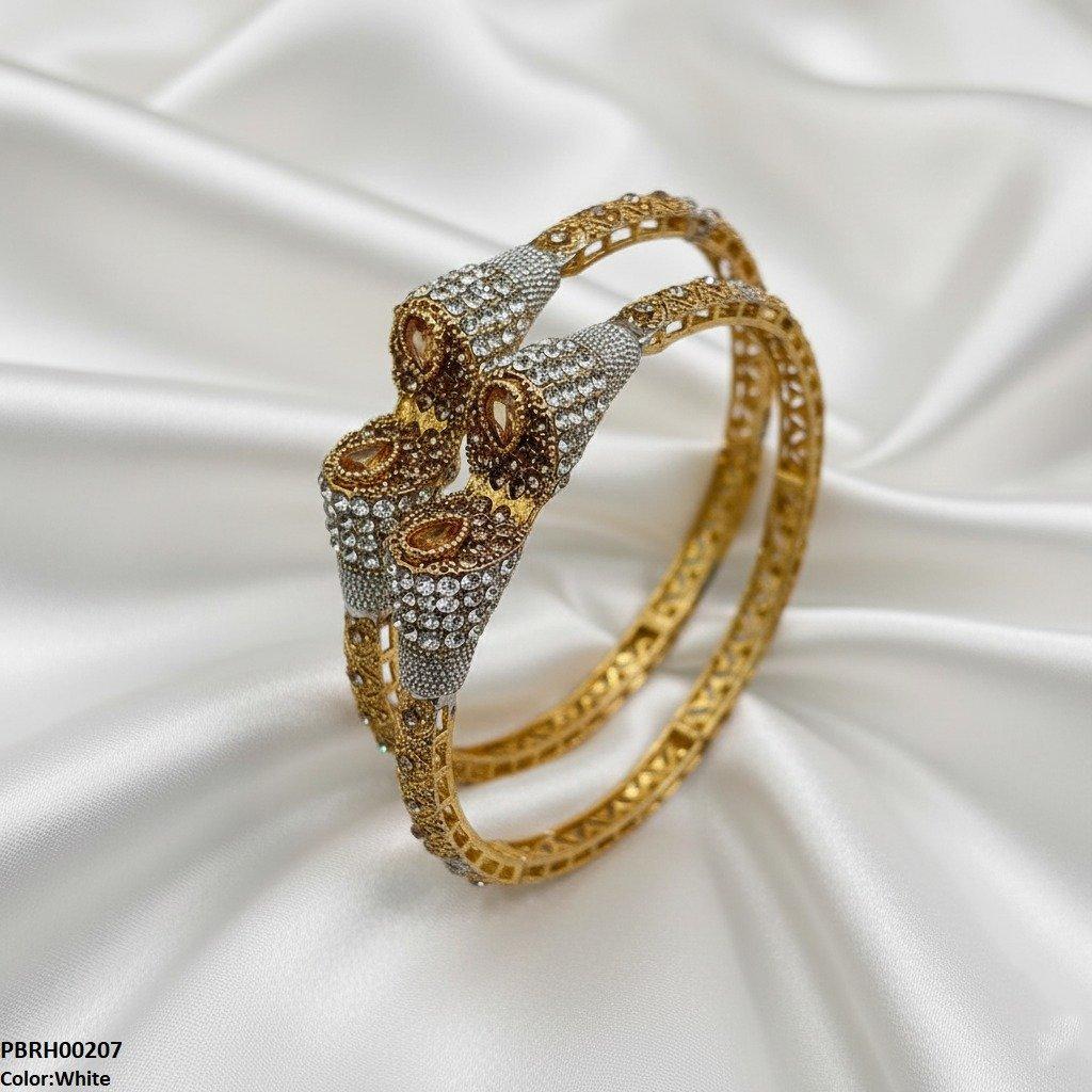PBRH00207 MZM Tear Stone Bangle Set - PBRH