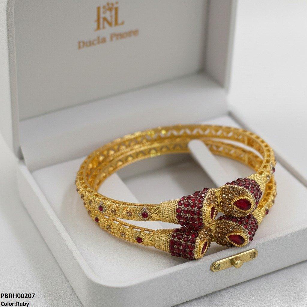 PBRH00207 MZM Tear Stone Bangle Set - PBRH