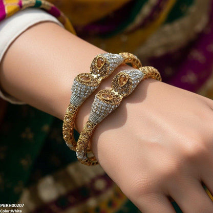 PBRH00207 MZM Tear Stone Bangle Set - PBRH