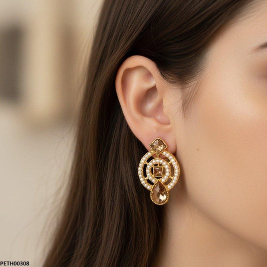 PETH00308 MZM Square/Tear Pearl Tops Pair - PETH