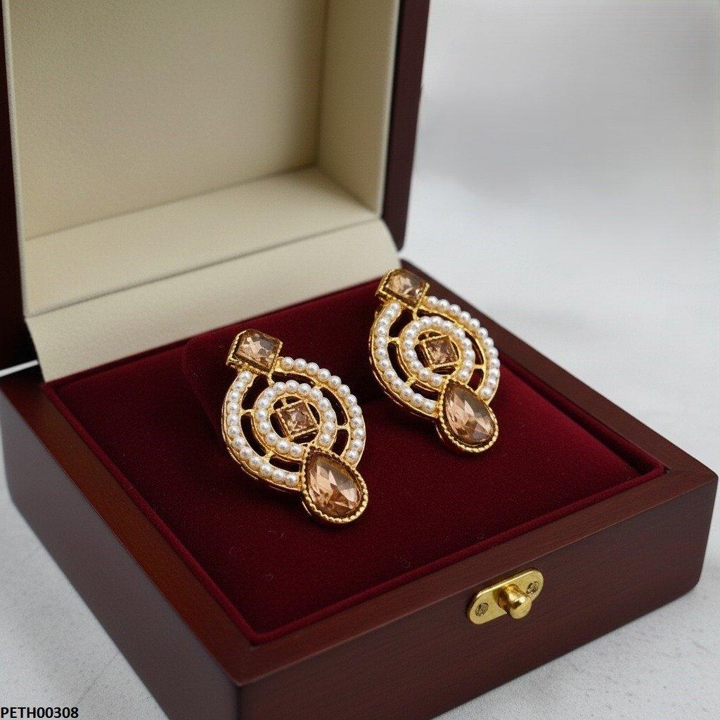 PETH00308 MZM Square/Tear Pearl Tops Pair - PETH