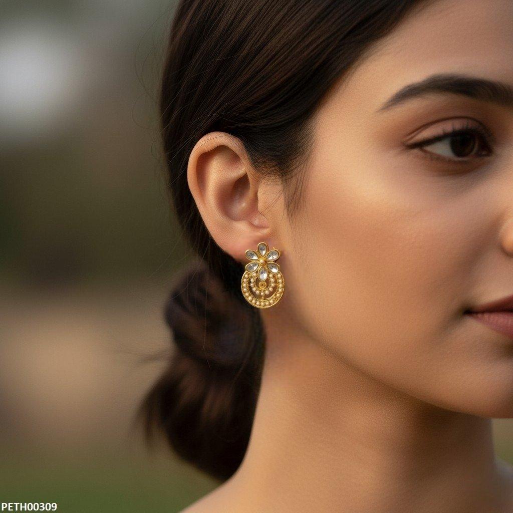 PETH00309 MZM Pearl Flower Tops Pair - PETH