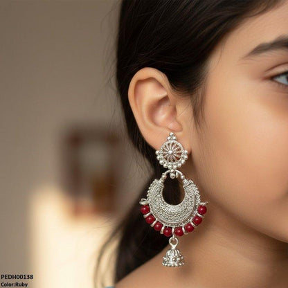 PEDH00138 SDQ Moon Drop  Earrings - PEDH