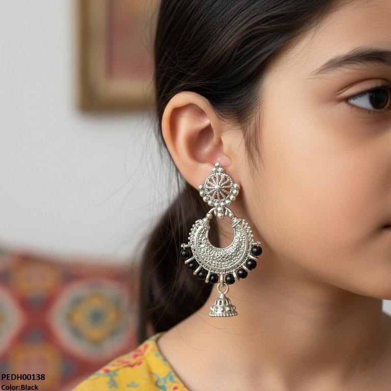 PEDH00138 SDQ Moon Drop  Earrings - PEDH