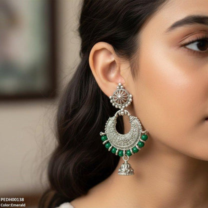 PEDH00138 SDQ Moon Drop  Earrings - PEDH