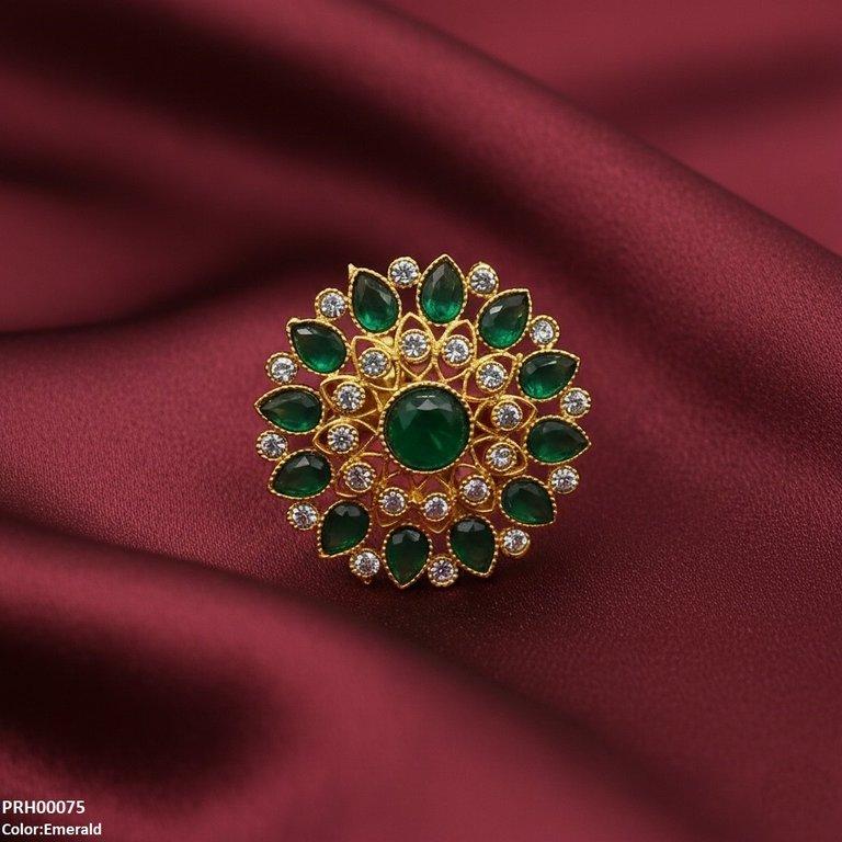 PRH00075 FRN Tear Flower Ring Adjustable - PRH