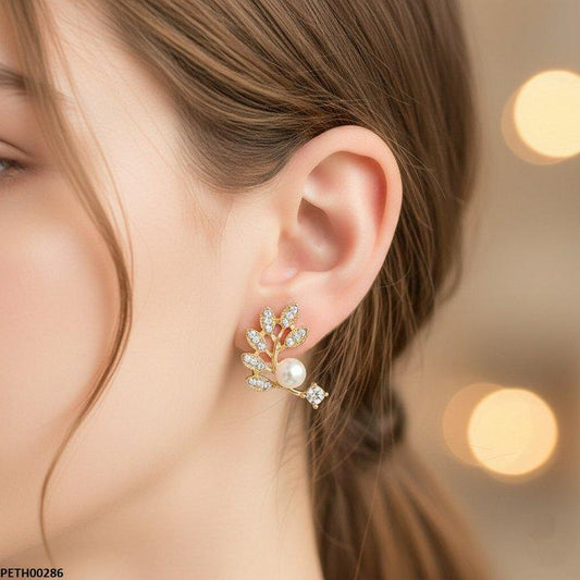 PETH00286 SDQ Leaf Pearl Tops Pair - PETH