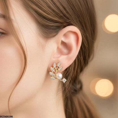 PETH00286 SDQ Leaf Pearl Tops Pair - PETH