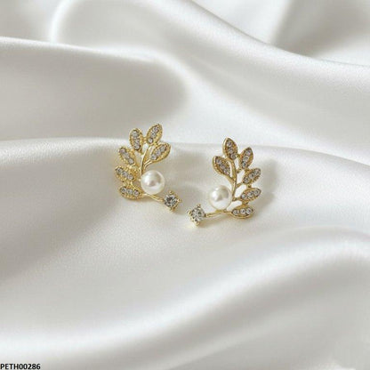 PETH00286 SDQ Leaf Pearl Tops Pair - PETH