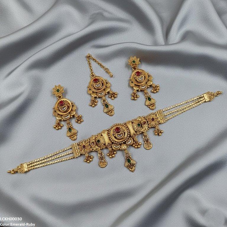 LCKH00030 ANI Moon Flower Choker Set - LCKH