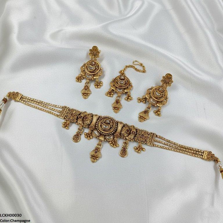 LCKH00030 ANI Moon Flower Choker Set - LCKH