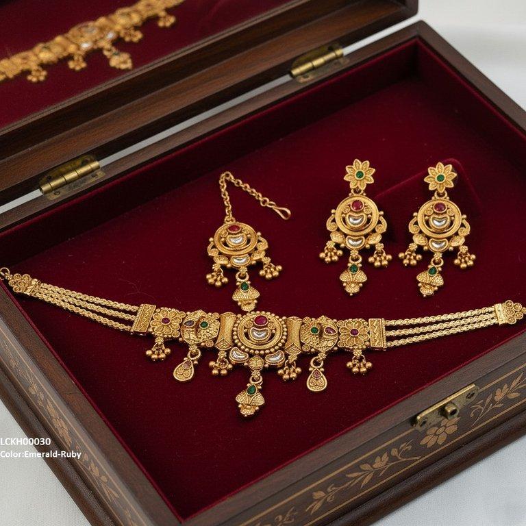 LCKH00030 ANI Moon Flower Choker Set - LCKH