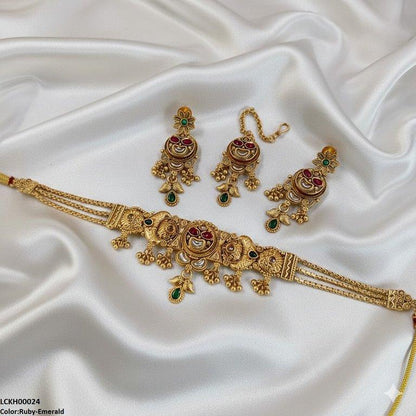 LCKH00024 ANI Moon/Tear Flower Choker Set - LCKH