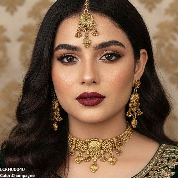 LCKH00040 ANI Flower/Tear Drop Choker Set - LCKH