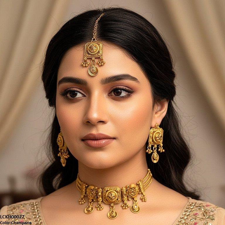 LCKH00027 ANI Tear Flower Choker Set - LCKH