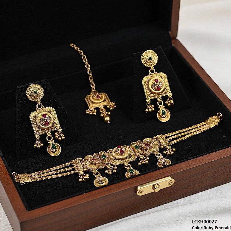 LCKH00027 ANI Tear Flower Choker Set - LCKH