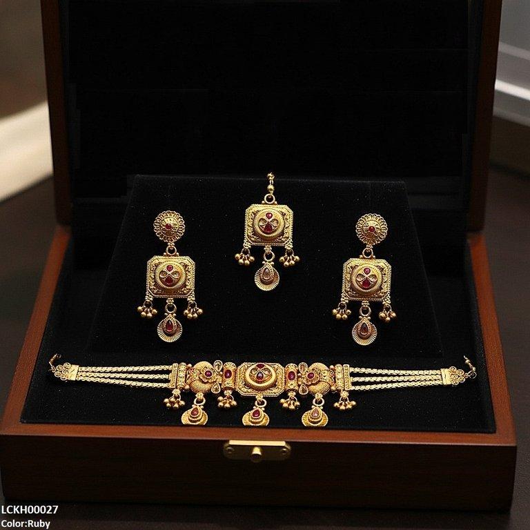 LCKH00027 ANI Tear Flower Choker Set - LCKH