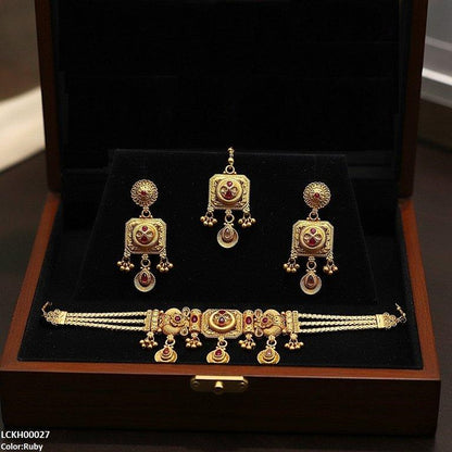 LCKH00027 ANI Tear Flower Choker Set - LCKH