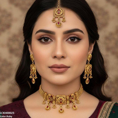 LCKH00023 ANI Tear Flower Choker Set - LCKH