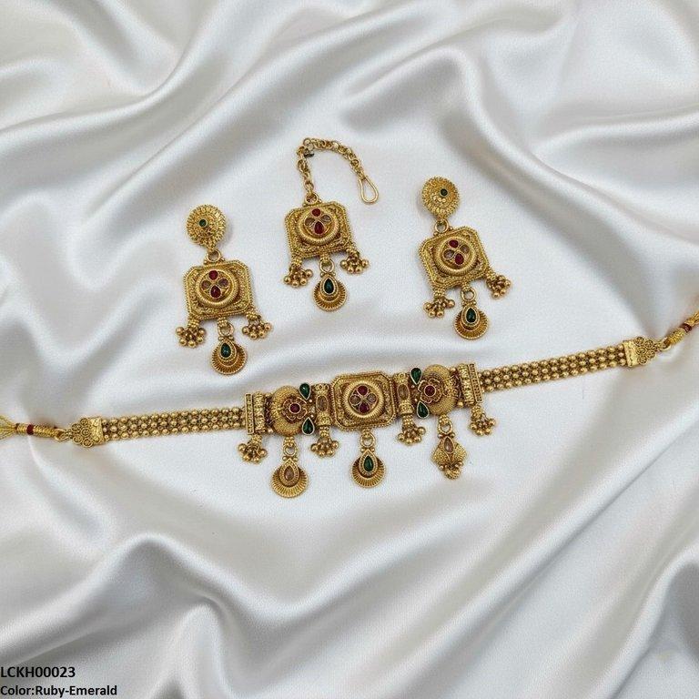 LCKH00023 ANI Tear Flower Choker Set - LCKH