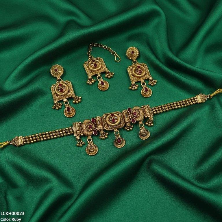 LCKH00023 ANI Tear Flower Choker Set - LCKH