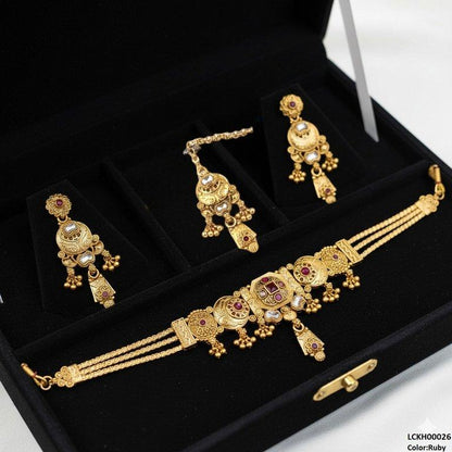 LCKH00026 ANI Noon Ball Drop Choker Set - LCKH